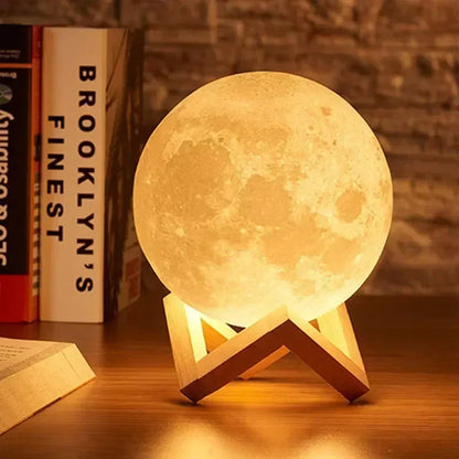 Moon Night Light - 8cm Planet Lamp for Home Decorations & Desktop Ornaments