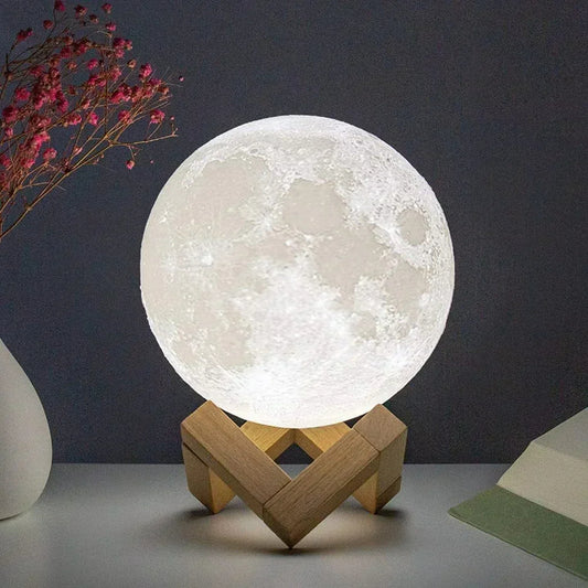 Moon Night Light - 8cm Planet Lamp for Home Decorations & Desktop Ornaments