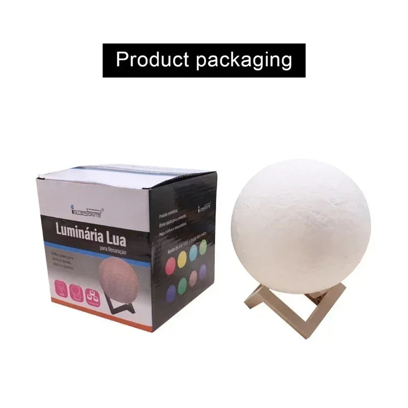 Moon Night Light - 8cm Planet Lamp for Home Decorations & Desktop Ornaments